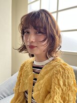 エフ ヘアーアンドリラクゼーション(F. hair & relaxation) 20代30代梅田中崎町顔周りレイヤーボブパーマ