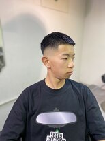 メリケンバーバーショップ トーキョー(MERICAN BARBERSHOP TYO)&nbsp;MEN'SHAIRツーブロック束感ショート波巻きハイライト89