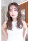 20代30代大人かわいい斜めバングデザインカラーシルキーベージュ