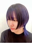 コントラストカラーボブウルフ