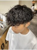波巻き無造作 マッシュ