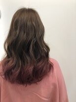 ルッソカナン(Lusso canaan)&nbsp;裾カラー☆ピンクブラウン/30代40代50代