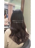 ロングパーマ/デジタルパーマロング/コテ巻きパーマ/韓国ヘア