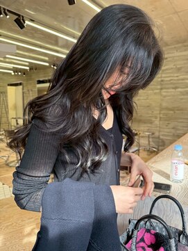 ヲタク(wotaku.) ダークグレージュ暗髪カラーラベンダーグレージュ髪質改善ロング