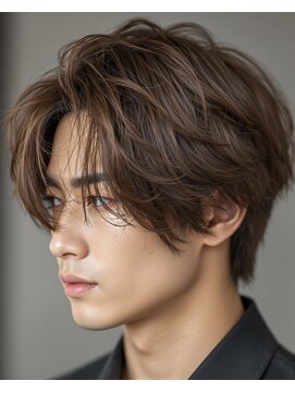 メンズエス 天満扇町(mens esu) yaニュアンスパーマ/アッシュブラウンカラー/無造作カット