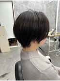 イメチェン/レッドブラウン/フルバング/似合わせカット/愛甲石田