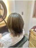 マットベージュ/ブリーチ/ダブルカラー/10代/20代