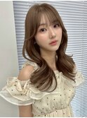 暗めカラー/レイヤーカット/顔まわり/韓国/銀座/前髪/