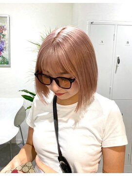 シエラ 心斎橋(CIERA.) バレイヤージュ前髪マッシュウルフボブヘアミディアムボブ