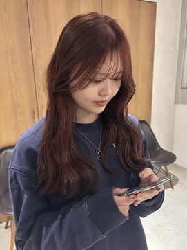 ラミエ バイ メルト 吉祥寺(lamie by melt) 小川/ブリーチなしwカラーピンクベージュロングレイヤー吉祥寺