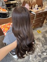 チャプター 問屋町(chapter) ブリーチなしミルクティーブラウン顔周りレイヤーカット韓国ヘア