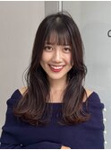 セミロングスタイル/韓国風巻き髪