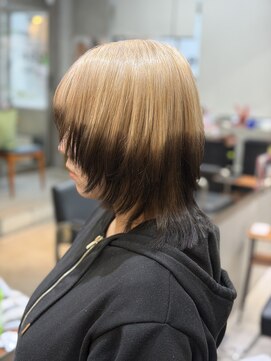 エッジ 下北沢(edge.) ケアブリーチ×コントラストカラー×レイヤー