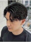 渋谷緩めシャドウルーズパーマ波巻きスパイラルフェザーパーマ