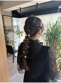 編みおろしヘア◎