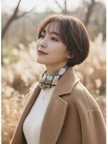 ヘアーメイクパウダー 天王寺寺田町店(Hair make powder) 大人可愛い20代30代40代小顔ひし形ショート丸み前下がり