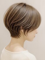 ウィールール 手稲店(WE RULE) 艶感ショートボブ前髪あり小顔くびれヘアグレージュ