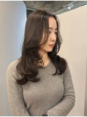 グレージュカラー顔周りレイヤー20代～50代【西新大濠荒戸】