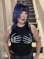 ニューヨークニューヨーク 三宮店(NYNY) ミディアムレイヤー/レイヤーカット/パープルカラー
