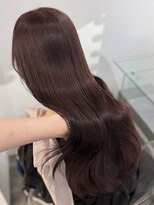 ペレ 原宿(PELE) ダークパープルナチュラルショート夏のヘアアレンジ原宿