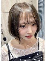 アース 会津若松店(HAIR&MAKE EARTH)&nbsp;オリーブグレージュのくびれボブ