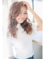 ヘアーショップ エヌアンドエー 越谷店(hair shop N&A) かきあげバング×ゆるふわカール×レイヤーロング