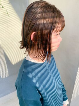 テトヘアー(teto hair) ハイライト、グレージュ、アッシュブラウン、外はねボブ