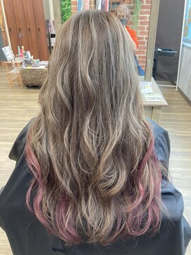 シード(Syead) イヤリングカラー×ベリーピンク×ホワイトグレー【八王子】