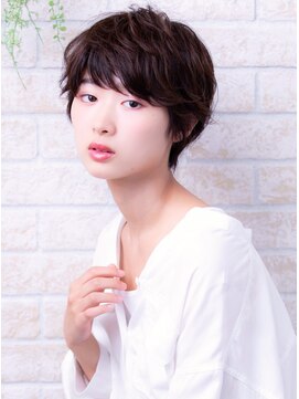 ヘアーアートシフォン 川口東口店(hair art chiffon) フリンジウェーブ&ココアブラウンの大人かわいいセシルカット