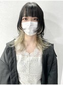 ウルフ×ブロンドインナーカラー