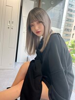 ファイブバイジエクト 堀江(FIVE by The Ect)&nbsp;シースルーバング×ハイトーンカラー×似合わせカット☆