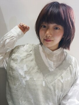 ブゾン(buZon) 【buZonブゾン】レイヤーボブ×パープルカラー