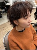 『真通知弘』春に人気のカジュアルボブショートに無造作パーマ