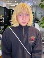 リッチ(RITZY)&nbsp;【RITZY】抜きっぱなしブリーチ☆メンズボブ☆ハイトーンカラー