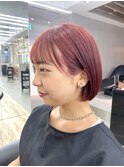 ピンクボブ/ケアブリーチ/ハイトーン/