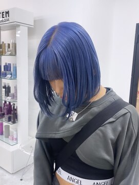 リル 溝の口(LiL) ブルーラベンダー/溝の口/ブリーチ/ダブルカラー/レイヤーカット