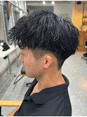 波巻きスパイラルパーマツイストパーマメンズマッシュパーマ