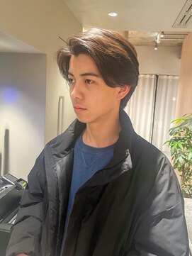 アコット(HAIR SALON ACOT) センターパートの2ブロックスタイル【カット】