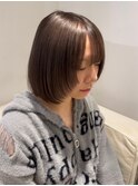 12165黒髪韓国風巻き内巻きワンカールボブレイヤーカット