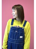 顔まわりレイヤー×オリーブベージュ