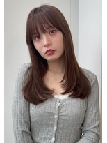 ロンド ボーイ 表参道(Lond BOY)&nbsp;イメチェン外ハネボブ美髪ワイドバングミディアムレイヤーカット