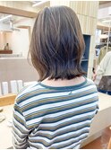 ブリーチなしダブルカラーミディアムボブ20代30代40代夏カラー