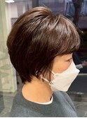 ミセス おしゃれな大人のポイントパーマ エレガントショート