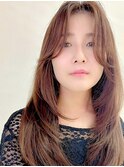 顔周りレイヤー/センターパート/似合わせ/デザインカット
