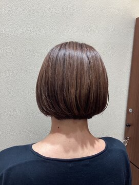 アクセ ぷつっとボブ＊丸みボブ＊大人可愛い＊チョコレートベージュ