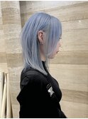 ペールブルー/ブルーシルバー/ハイトーン/髪質改善/ブリーチ