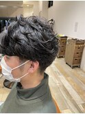 ナチュラルパーマ　メンズ簡単スタイリング