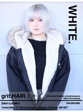 グリット ヘアープラス(grit.HAIR|+) 【grit.】ホワイト/ブリーチ/ショート/郡山