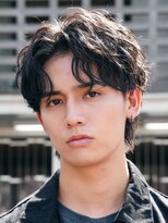 フィフス 大分(fifth)&nbsp;大分シャドウパーマメンズカットラウンドマッシュセンターパート