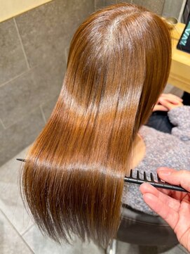 ビスコヘアー(BISCO hair) つるりんちょZERO髪質改善カラー☆キャラメルベージュ